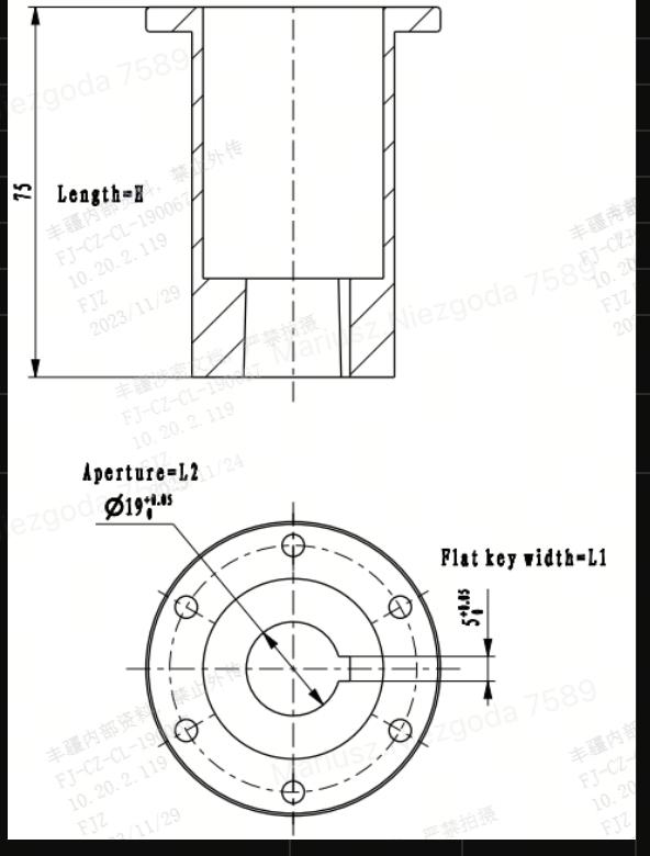 Keyed sleeve (example)